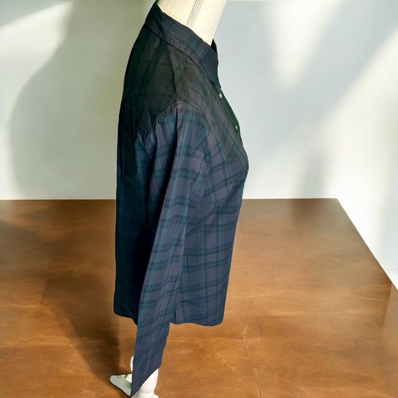 J. Crew ‘Slim Stretch Perfect Button-Down Shirt’ in “Black Watch Tartan” Size 10 - Picture 15 of 16